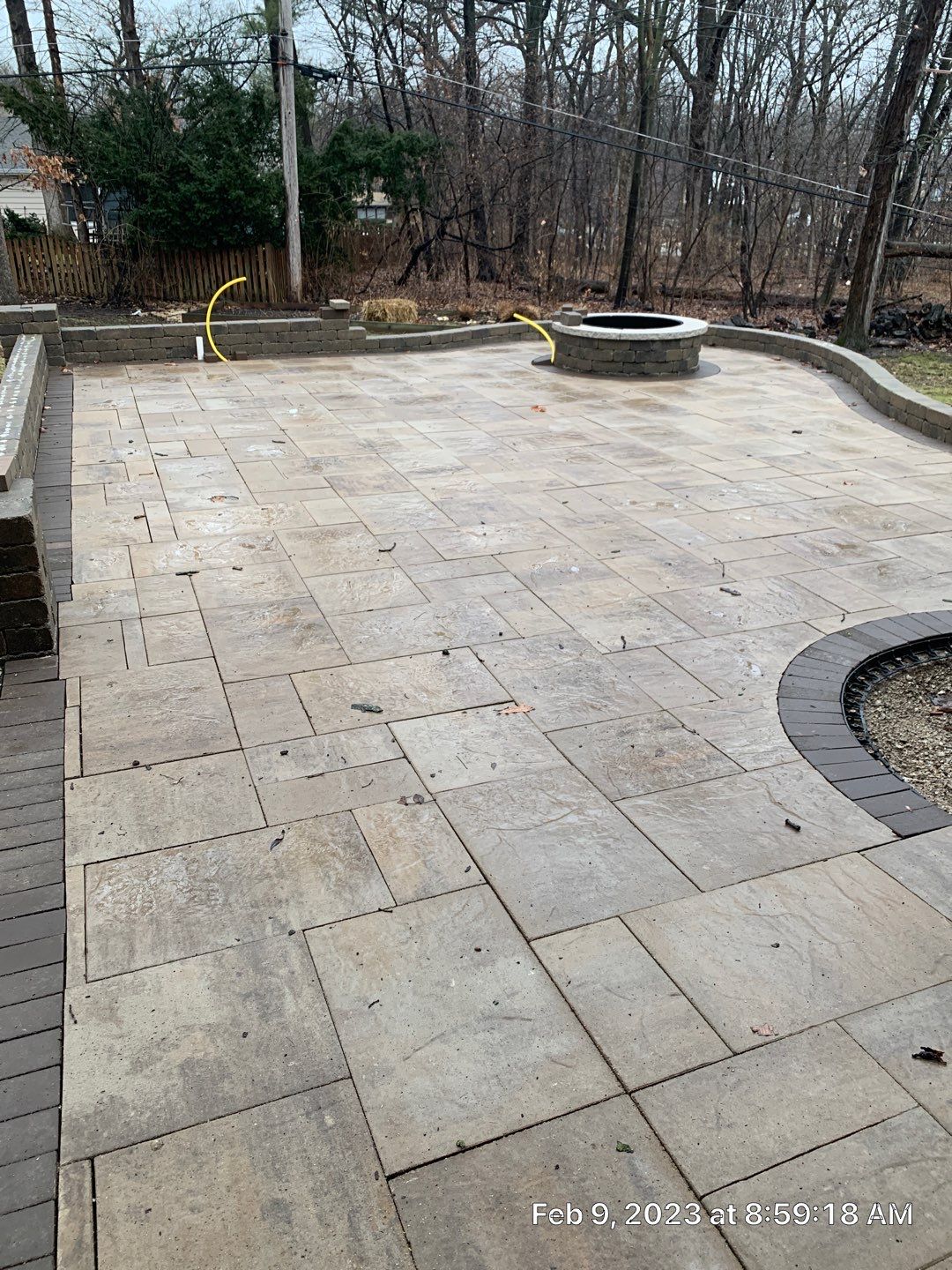 Hardscape detail with landscape tie-in