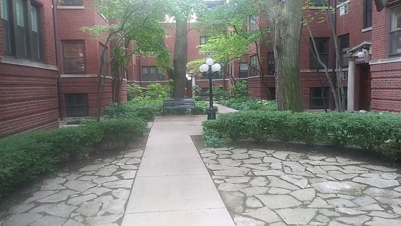 Condo association maintained beds and walks